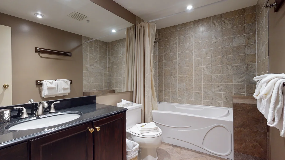 Master bathroom with tub