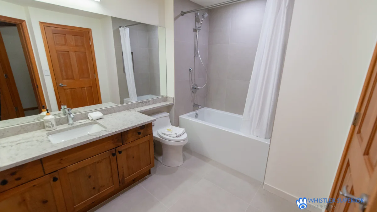Bathroom and bedrooms on top floor