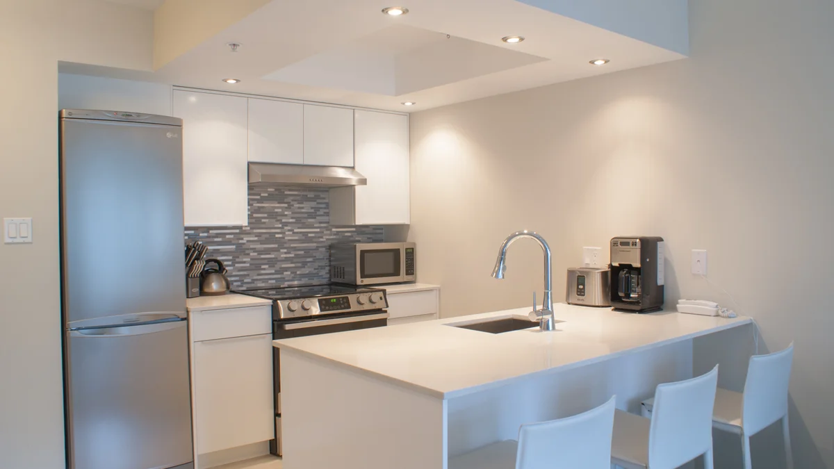 Beautiful bright kitchen area