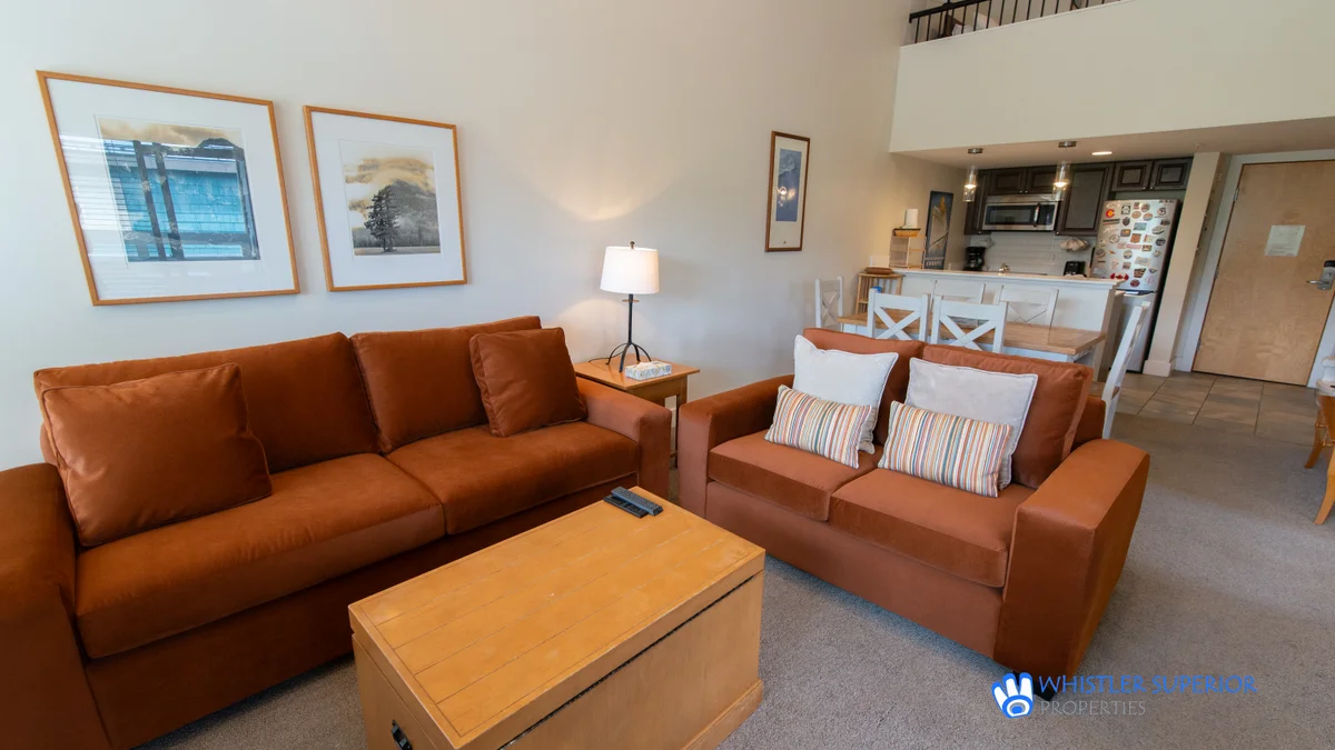 Living area with gas fireplace