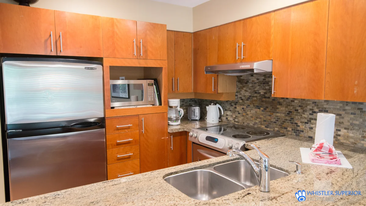 Kitchen with granite counter tops