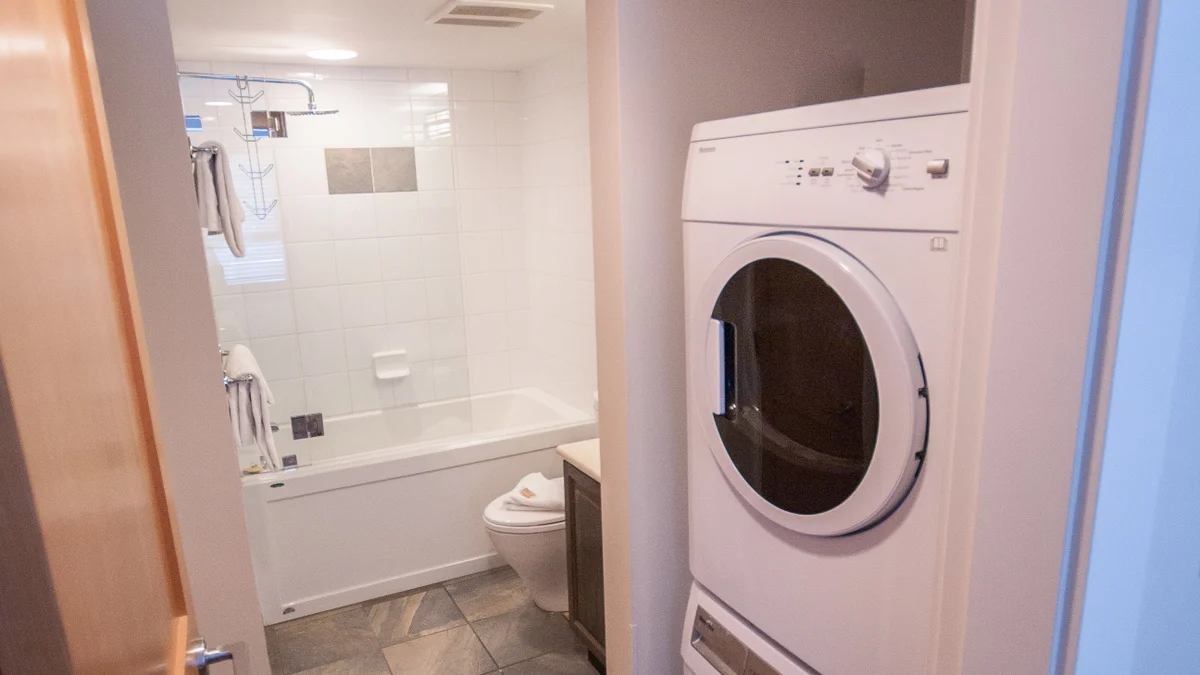 Washer and dryer in unit