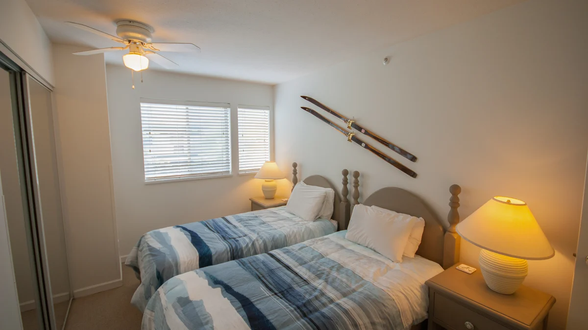 Second bedroom has 2 twin beds