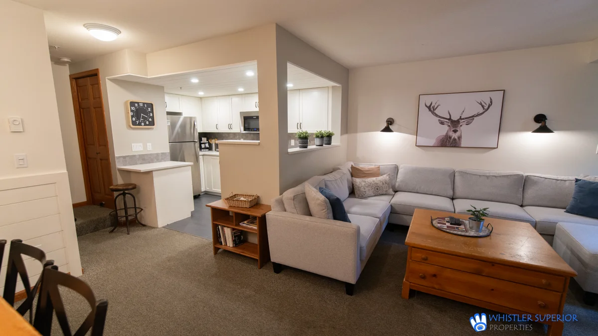 Living area with gas fireplace