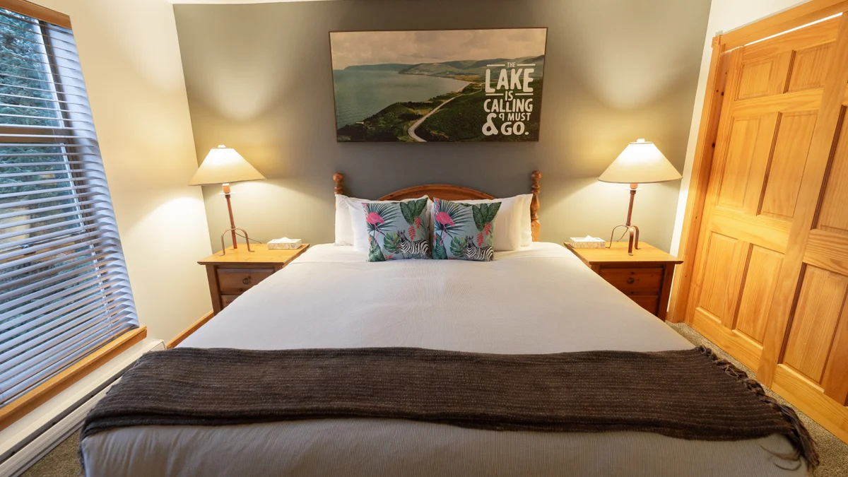King bed in the master bedroom