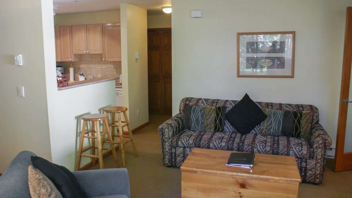 Open plan living, dining and kitchen area