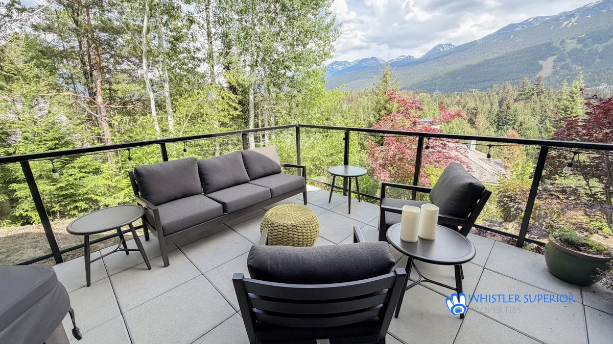 Seating area on patio to enjoy the views