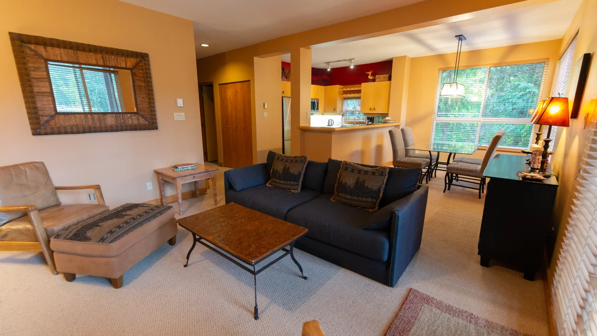 Sofa bed in living area