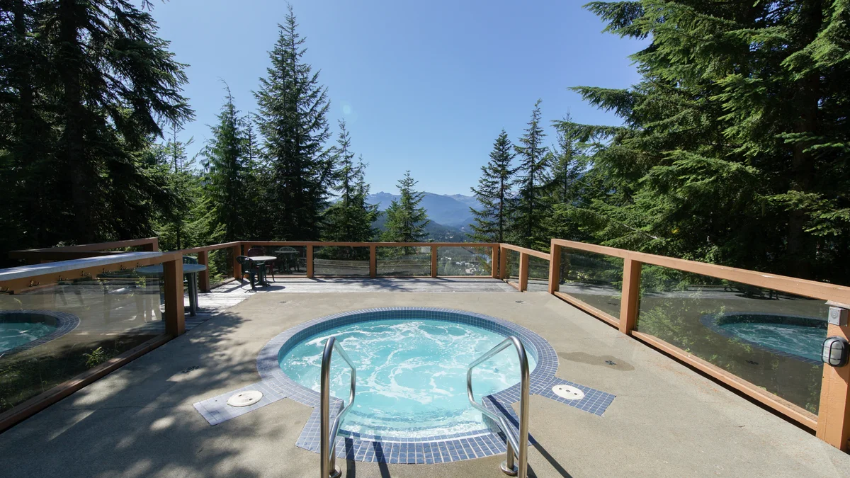 Common area hot tub
