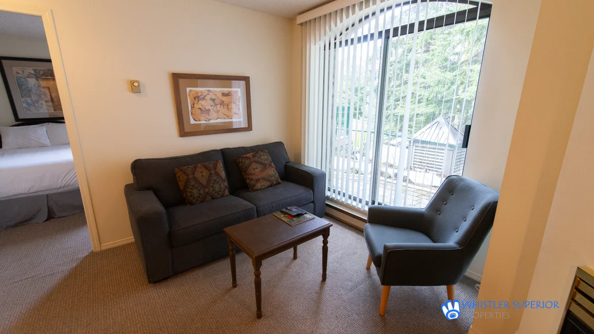 Sofa bed in living area