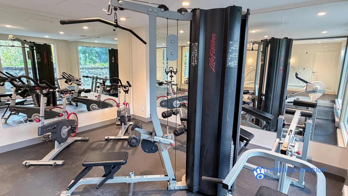 Gym located at Eagle Lodge