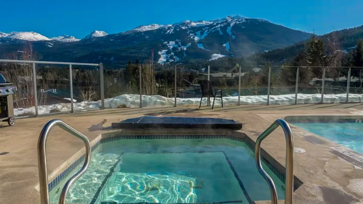 Shared outdoor hot tub